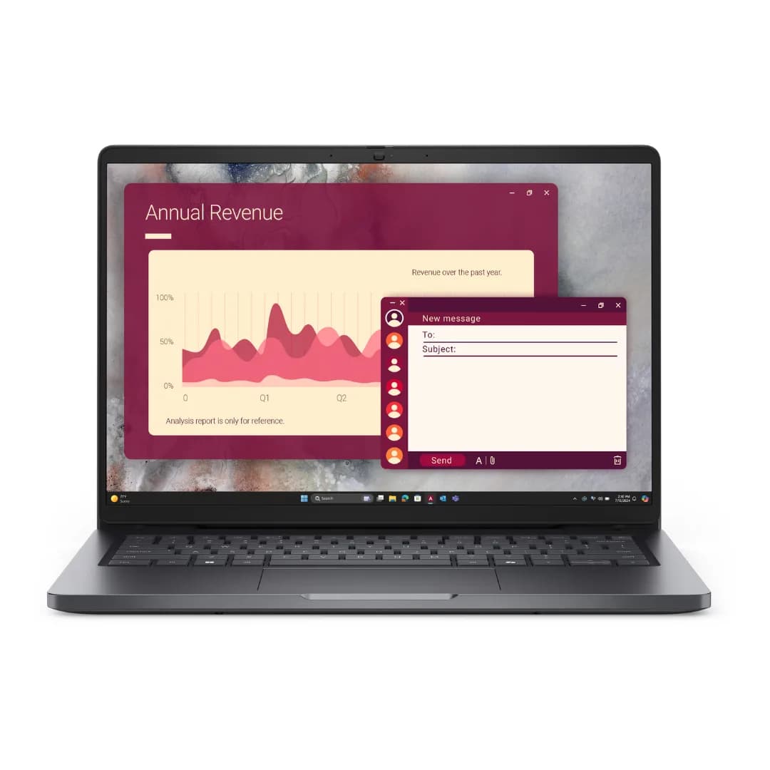 DELL LAPTOP PRO 14 PC14250 14'' ULTRA 5-235U 16 GO 512 GO SSD UBUNTU GRIS 36M