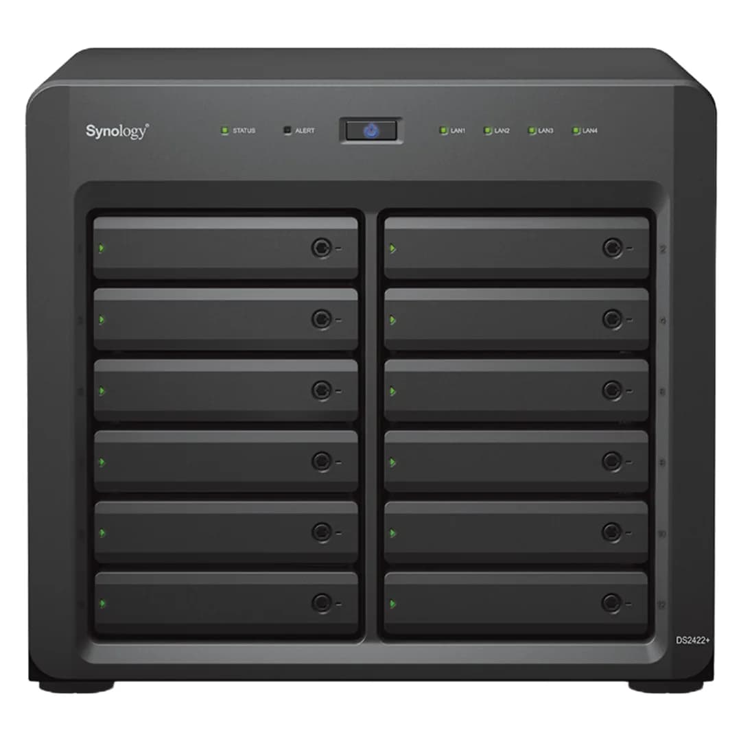 SYNOLOGY DISKSTATION DS2422+ 12À24BAY RYZEN V1500B 4CORES 4GB 4X1G-RJ45 36M