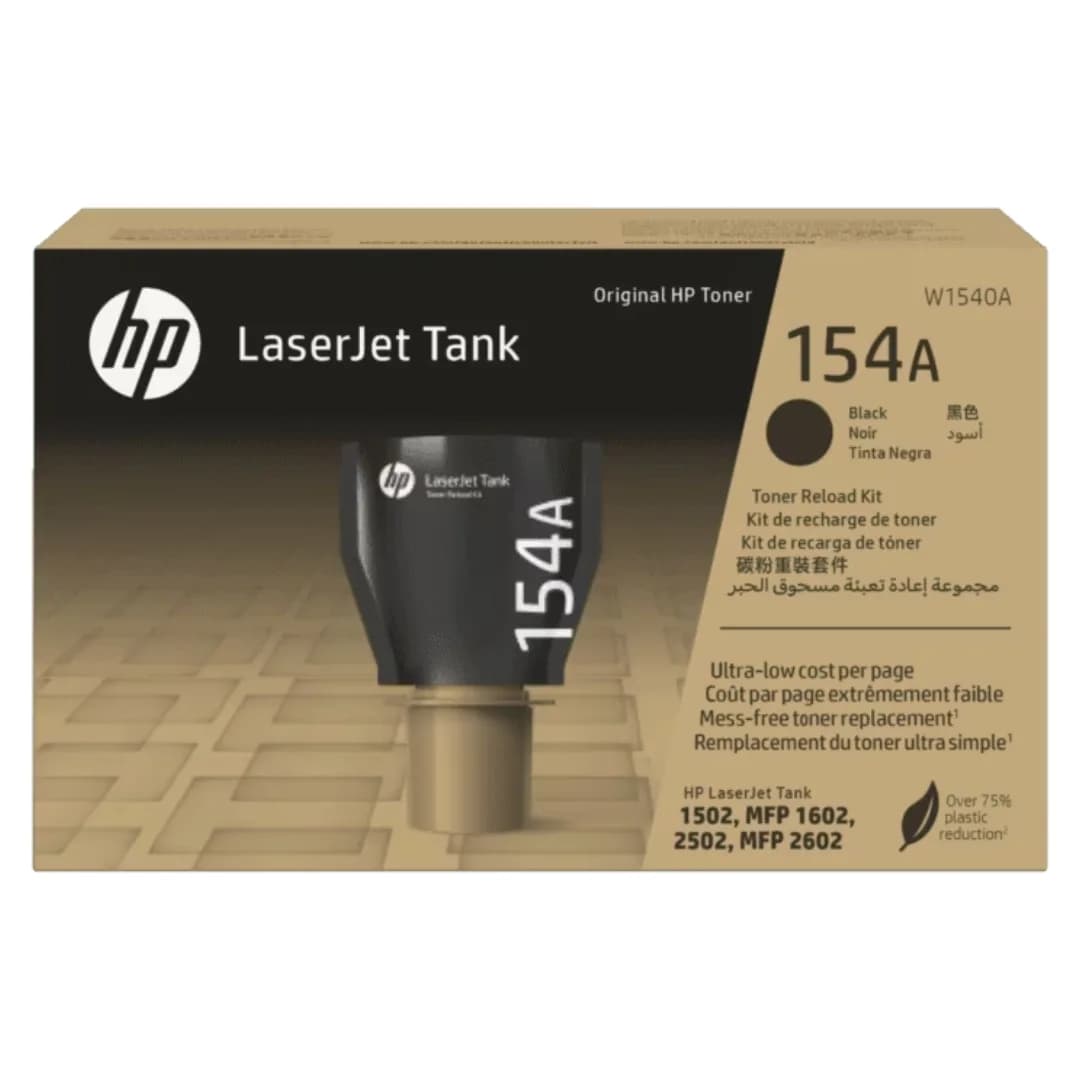 HP 154A BLACK ORIGINAL LASERJET TANKTONER RELOAD KIT 2500 PAGES LASERTANK 1502 1602 MFP 1602 2602 3M