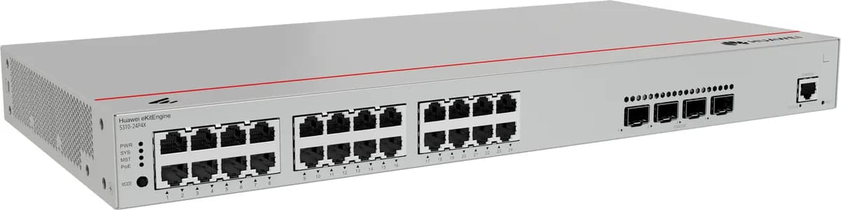 HUAWEI S310-24P4X (24*10/100/1000BASE-T PORTS(400W POE+), 4*10GE SFP+ PORTS, BUILT-IN AC POWER)