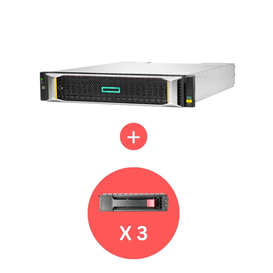 HPE MSA 1060 10GBT ISCSI SFF STORAGE +3X 2,4 TB SAS