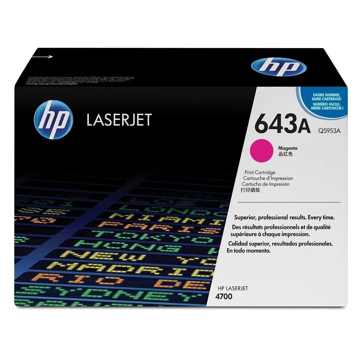 HP 643A MAGENTA ORIGINAL LASERJET TONER CARTRIDGEHP CLJ 4700 MAGENTA CRTG