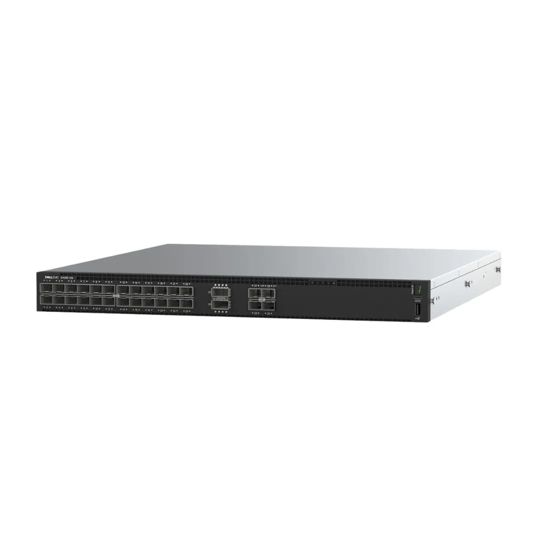 DELL EMC SWITCH S4128F-ON 28 X 10GBE SFP+ 2 XQSFP28 IO TO PSU 2 PSU 1U 3Y