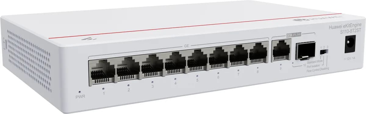 HUAWEI S110-8T2ST (8*10/100/1000BASE-T PORTS, 1*GE SFP PORT, 1*10/100/1000BASE-T PORT,