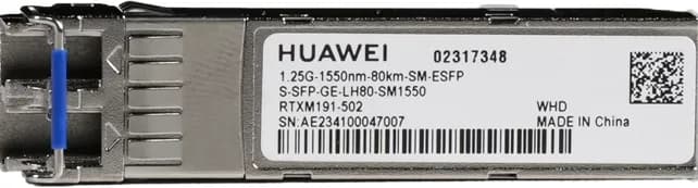 HUAWEI OPTICAL TRANSCEIVER,ESFP,GE,SINGLE-MODE MODULE(1550NM,80KM,LC)