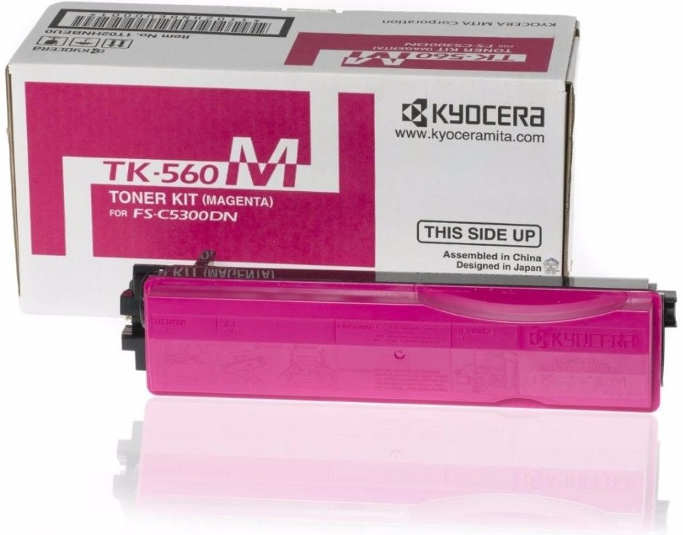 Cartouche de toner laser magenta Kyocera TK-560M d'origine pour imprimantes laser ECOSYS.