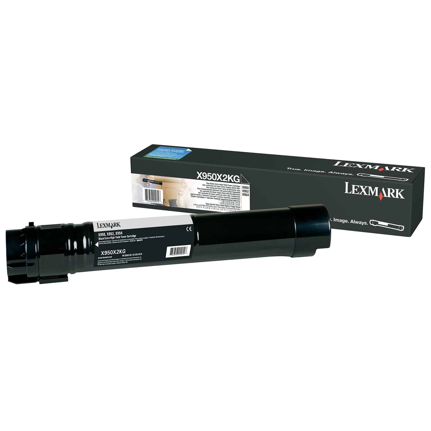 Cartouche de toner noire Lexmark X950X2KG d'origine longue durée pour une qualité d'impression supérieure et une durabilité accrue.
