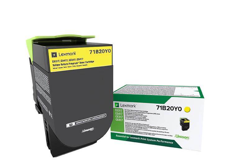 Toner jaune LEXMARK pour imprimantes Laserjet CS317-CX317-CS417-CX417-CS517-CX517