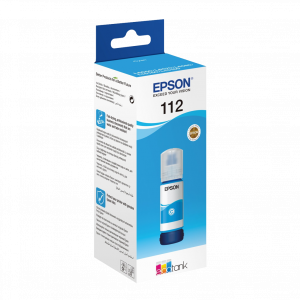 EPSON 112 EcoTank Pigment Cyan ink bottle – Image 1