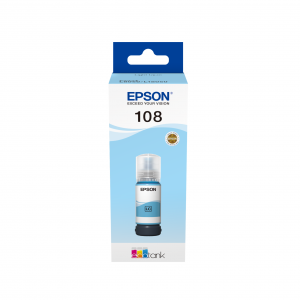 EPSON 108 EcoTank Light Cyan ink bottle pour L8050 – Image 1
