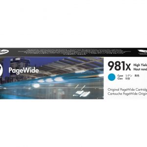 HP 981X High Yield Cyan Origina PageWide CartridgeHP PageWide 556/586 – Image 1