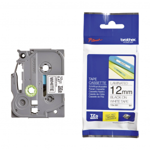 BROTHER Ruban Noir - Blanc 12mm – Image 1