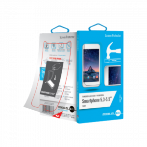 Mobilis Screen Protector Tempered Glass Clear-9HUniversal Smartphone 5-5.3'' – Image 1