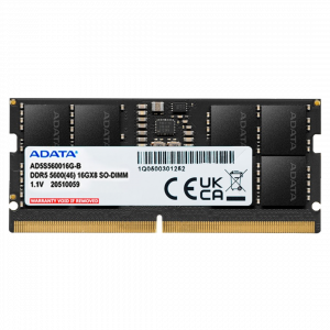 ADATA Barrette mémoire 16GB DDR5 5600 MT/S SO-DIMM Laptop 12M – Image 1