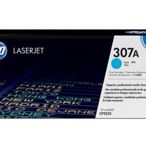 HP 307A Cyan Original LaserJet Toner CartridgeHP CLJ CP5225 Cyan Crtg – Image 1