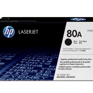 HP 80A Black Original LaserJet Toner CartridgeHP LJ M401/M425 Black Crtg – Image 1