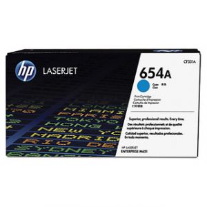 HP 654A Cyan Original LaserJet Toner CartridgeHP CLJ M651 Cyan Crtg – Image 1