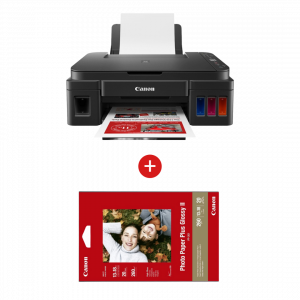 Promo Canon Ink tank PIXMA G3410 MFP 3en1 Réseau Wifi Black 9ppm/color+VP-101 paper Photo Variety Pc – Image 1