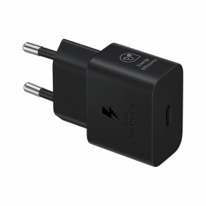 SAMSUNG 25W Wall charger C-to-C Adapter Only, no cable  Black – Image 1