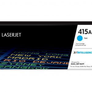 HP 415A Cyan Original LaserJet Toner Cartridgepour la Série M454 & M479 MFP 2100 Pages – Image 1