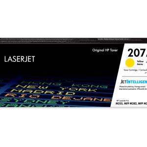 HP 207A Yellow Original LaserJet Toner Crtg 1250Pages pour M255dw, M282nw,M283fdn,M283fdw – Image 1
