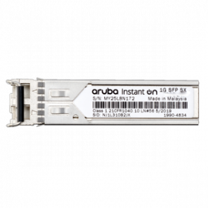 ARUBA INSTANT ON 1G SFP LC SX 500M MMF TRANSCEIVER 36M – Image 1