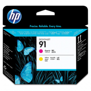 HP 91 MAGENTA AND YELLOW DESIGNJET PRINTHEADHP DESIGNJET Z6100 – Image 1