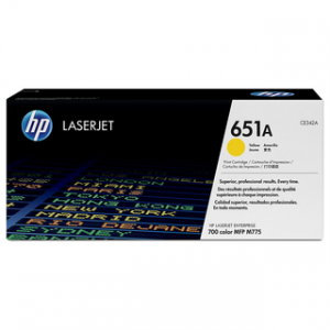 HP 651A YELLOW ORIGINAL LASERJET TONER CARTRIDGEHP CLJ 700 COLOR MFP 775 YELLOW
CRTG – Image 1