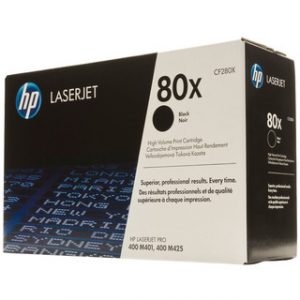HP 80X HIGH YIELD BLACK ORIGINAL LASERJET TONER CAHP LJ M401/M425 BLACK CRTG – Image 1