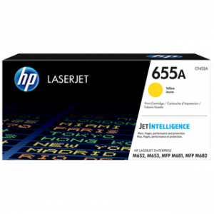 HP 655A YELLOW ORIGINAL LASERJET TONER CRTGLJC MFP M681/MFP M682/M652/M653 YELLOW CRTG – Image 1