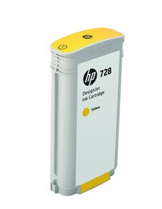 HP 728 130-ML YELLOW DESIGNJET INK CARTRIDGEHP DESIGNJET T730/T830 – Image 1