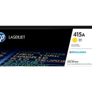 HP 415A YELLOW ORIGINAL LASERJET TONER CARTRIDGE
POUR LA SÉRIE M454 & M479 MFP 2100 PAGES – Image 1
