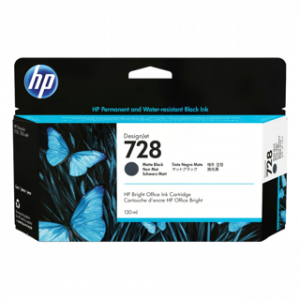 HP 728 130ML MATTE BLACK INK CARTRIDGE 3 MOIS – Image 1
