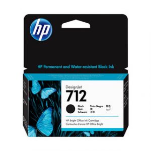 HP 712 38ML BLACK INK CARTRIDGE T630/T230 – Image 1