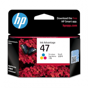 HP 47 TRI-COLOR ORIGINAL INK CARTRIDGE 700 PAGES POUR DESKJET IA AIO 4927 3 MOIS – Image 1