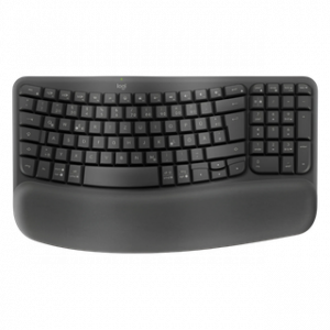 LOGITECH CLAVIER WAVE KEYS BLUETOOTH WIRELESS ERGONOMIC KEYBOARD-GRAPHITE-FRA-2.4GHZ/BT 12 MOIS – Image 1
