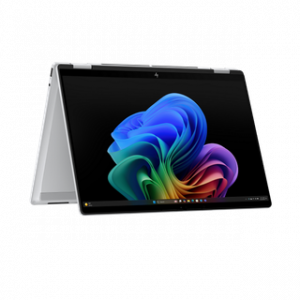 HP OMNIBOOK X FLIP NG AI ULTRA 7-258V 14.0"
TOUCH 32GO 2TO SSD W11H GLACIER SILVER 12M – Image 1