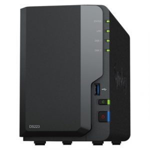 SYNOLOGY DISKSTATION DS223 2BAY REALTEK RTD1619B 4CORES 2GB 1XRJ45 24M – Image 1