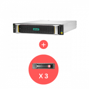 HPE MSA 1060 10GBT ISCSI SFF STORAGE +3X 2,4 TB SAS – Image 1