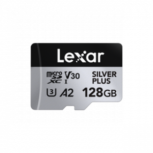LEXAR CARTE SD MS SILVER PLUS 128GB PROFESSIONAL SILVER PLUS MICROSDXC™ UHS-I
CARDS,UP TO 205MB 12M – Image 1