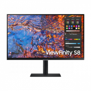 SAMSUNG MONITEUR FLAT VIEWFINITY S8 S80PB 4K UHD IPS 27'' 16:9 3-BORDERLESS HAS USB-C UHD 12M – Image 1
