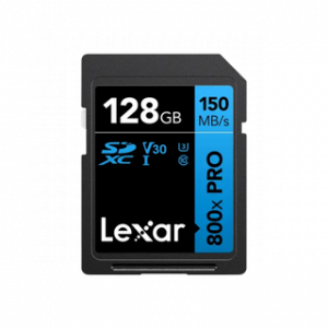 LEXAR CARTE SD SD800P 128GB PROFESSIONAL 800X PRO SDXC™ UHS-I CARDS,UP TO
150MB/S READ 45MB/S WR 12M – Image 1