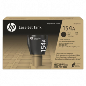 HP 154A BLACK ORIGINAL LASERJET TANKTONER RELOAD KIT 2500 PAGES LASERTANK 1502 1602 MFP 1602 2602 3M – Image 1