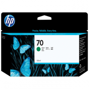 HP 70 130-ML GREEN DESIGNJET INK CARTRIDGEHP DESIGNJET
3100/2100/5400/6600/PHOTSM8800/9100 – Image 1