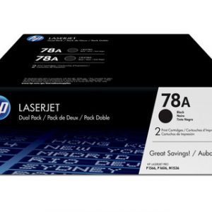HP 78A 2-PACK BLACK ORIGINAL LASERJET TONER CARTRHP LJ P1566/P1606 BLACK CRTG – Image 1