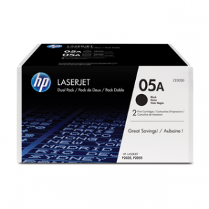 HP 05A 2-PACK BLACK ORIGINAL LASERJET TONER CARTRIHP LJ P2035/P2055 BLACK CRTG – Image 1