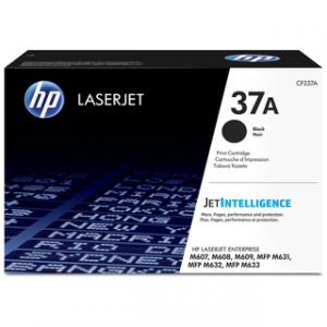 HP 37A BLACK ORIGINAL LASERJET TONER CARTRIDGE M607 M608 M609 M631 M632 – Image 1