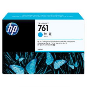 HP 761 400-ML CYAN DESIGNJET INK CARTRIDGEHP DESIGNJET T7100 – Image 1