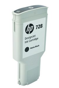HP 728 300-ML MATTE BLACK DESIGNJET INK CARTRIDGE HP DESIGNJET T730/T830 – Image 1