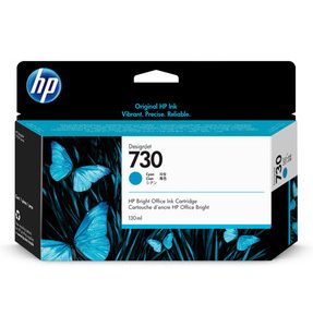 HP 730 130-ML CYAN DESIGNJET INK CARTRIDGE – Image 1